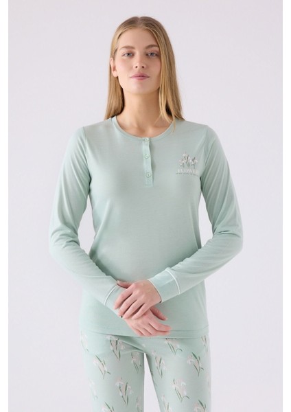 3063 Kadın Uzun Kol Pijama Takım