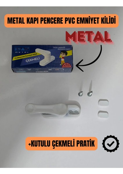 Bebek Çocuk Pimapen Metal Pvc Kapı Pencere Emniyet Koruma Kilidi Mandalı Cam Kilidi Beyaz (5 Adet) fiyatları