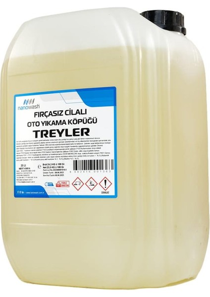 Fırçasız Cilalı Oto Yıkama Köpüğü Treyler 20 Lt