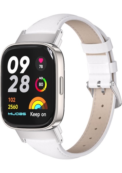 Redmi Watch 3 Için Mijobs Hakiki Deri Watch Band (Yurt Dışından)