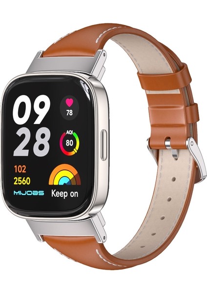 Redmi Watch 3 Için Mijobs Hakiki Deri Watch Band (Yurt Dışından)