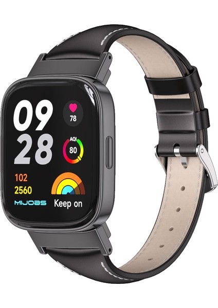 Redmi Watch 3 Için Mijobs Hakiki Deri Watch Band (Yurt Dışından)
