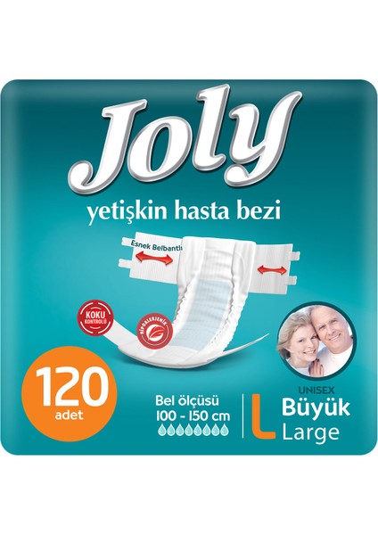 JOLY YETİŞKİN BEZİ LARGE 120 ADET