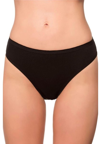 Likralı Daphne 40/1 Kalın Bikini Altı Siyah | K6120