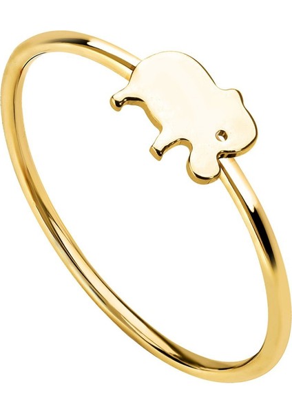 14 Ayar Altın Uğurlu Fil Yüzük 98076