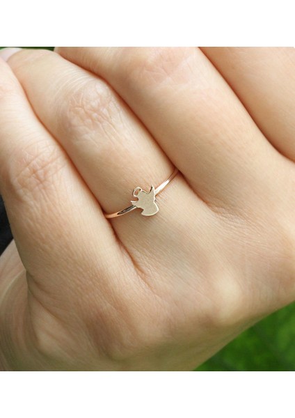 Pembe Melek Altın Yüzük 79177