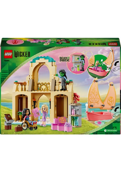 Wicked Glinda, Elphaba ve Nessarose, Shiz Üniversitesi’nde 75681 - 7 Yaş ve Üzeri Çocuklar Için Oyuncak Tekne Içeren Bebek Evi Oyun Seti (304 Parça)