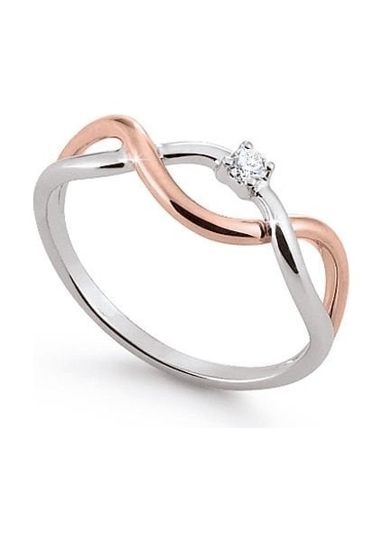 0,03 Ct Pırlanta Dalga Yüzük 48704
