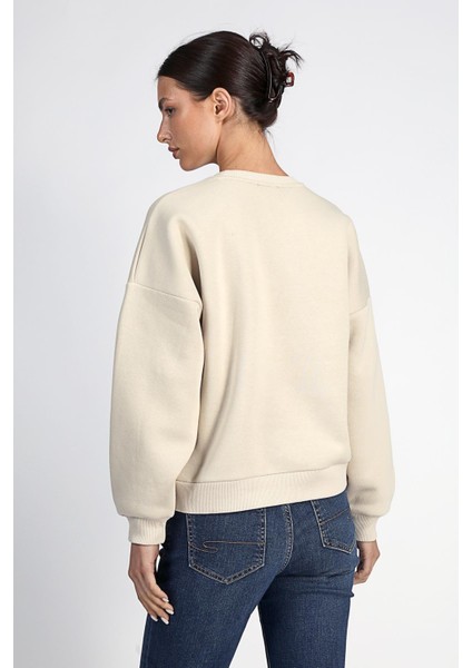 Tila Kadın O Yaka Sweatshirt Taş modelleri