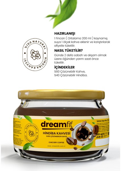 Hindiba Kahvesi Detox Kahve 1 Aylık - (60 Kullanım) Net 150GR