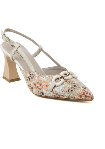 Kadın Sandalet 8F5150DM Donna Serena Campoamor Taupe-Panna