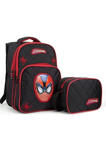 Waddel Örümcek Embos Figürlü Ilköğretim Sırt Çantası ve Beslenme Çantası Bordo