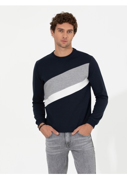Erkek Lacivert Sweatshirt 50257182-VR033