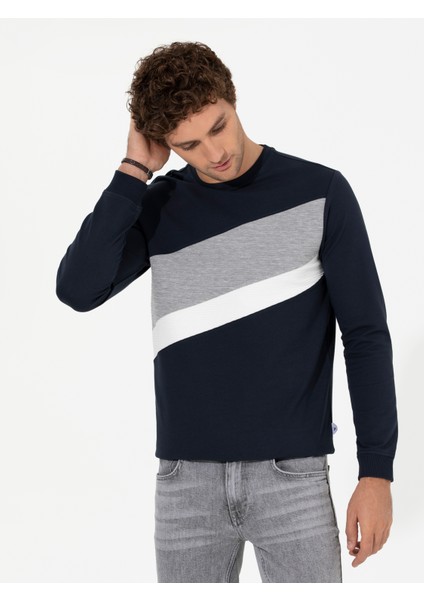 Erkek Lacivert Sweatshirt 50257182-VR033 modelleri