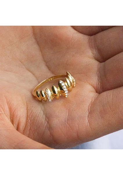 Altın Zircone Taşlı Kubbe Yüzük 107533