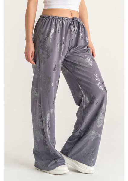 Mavi Detay Işlemeli Kadın Pantalon modelleri