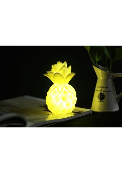 3D Ananas Tasarımlı Silikon Gece Lambası