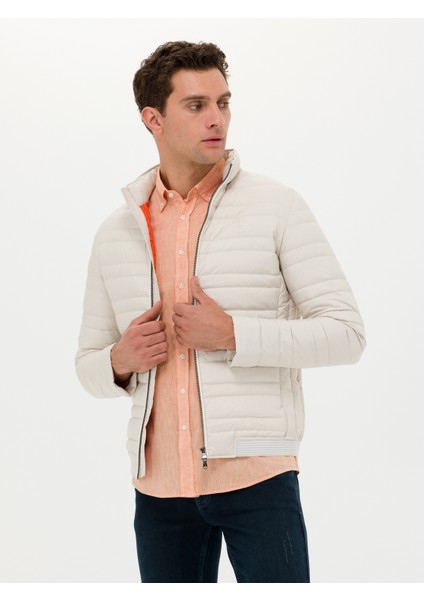 Erkek Gri Melanj Slim Fit Mont 50266367-VR086