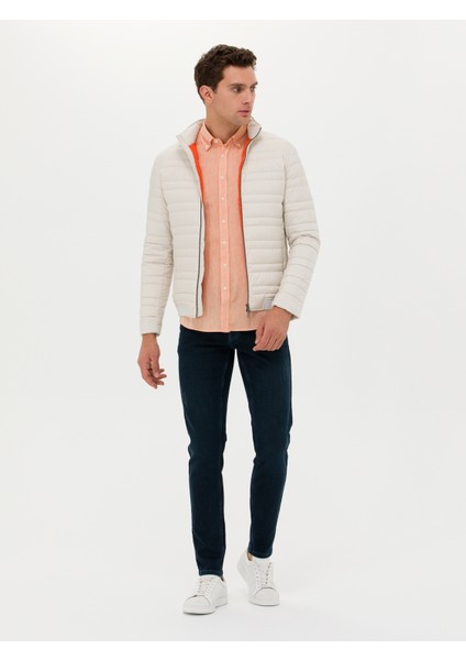 Erkek Gri Melanj Slim Fit Mont 50266367-VR086 fırsatları