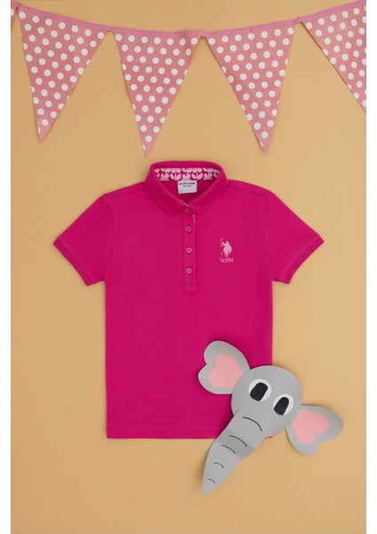 Kız Çocuk Fuşya Tişört Basic 50283286-VR023