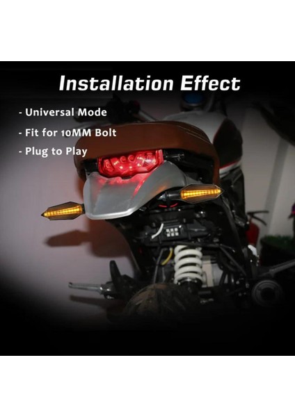 Motosiklet LED Far Sinyal Mavi Sarı LED Işık Gösterge Sinyali Çift Renk Su Geçirmez