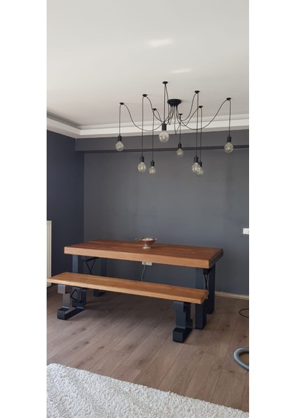Doğal Ahşap Yemek Masası 70x100 cm