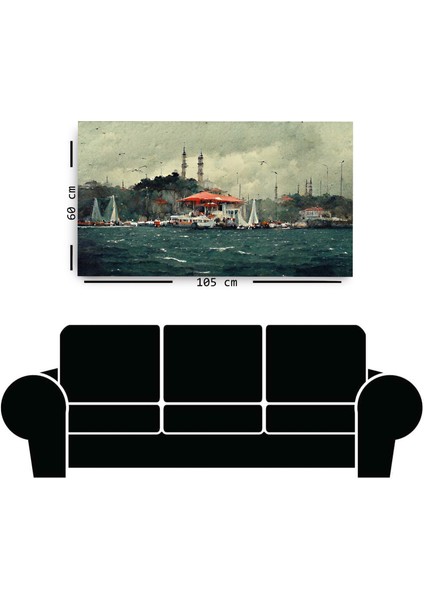 Bosphorus Kanvas Duvar Tablosu – Istanbul Soyut Manzara Tablosu, Salon, Ofis Veya Hediye Için Ideal fırsatları