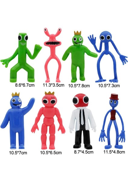 Rainbow Friends Roblox Monster Ithal Figür 8 Adet Premium Kaliteli Oyuncak 9-11.5 cm