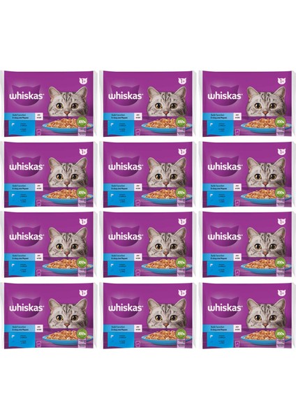 Whiskas  Balık Çeşitleri 4'lü 340 gr 12x