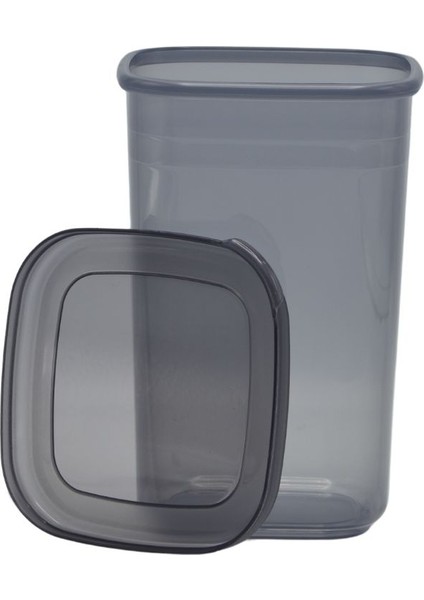 Antrasit Plastik Erzak Saklama Kabı Kapaklı 1200ML 16 cm 6'lı fırsatları