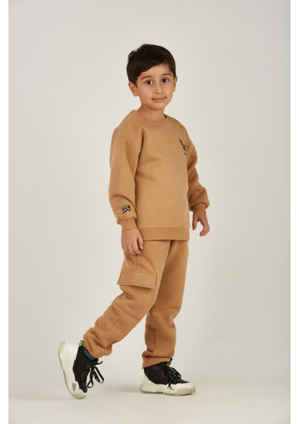 (SCE-1002) Serbend Kıds Baskılı Şardonlu Erkek Çocuk Sweatshırt fiyatları