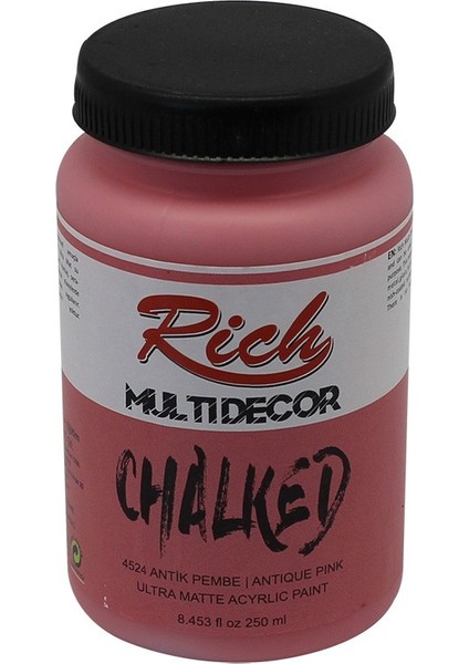 Multi Decor Chalked Akrilik Boya 250 cc Antik Pembe 4524