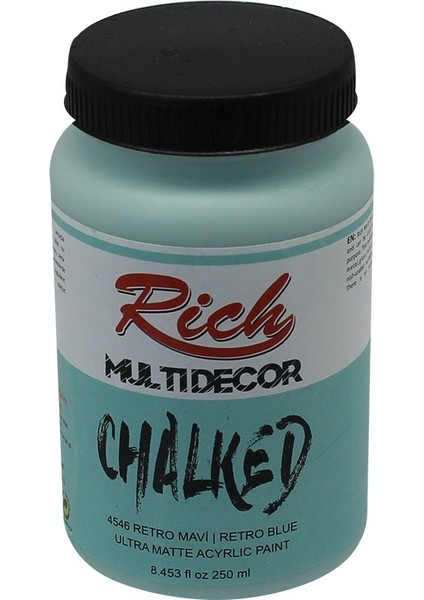 Multi Decor Chalked Akrilik Boya 250 cc Retro Mavi 4546