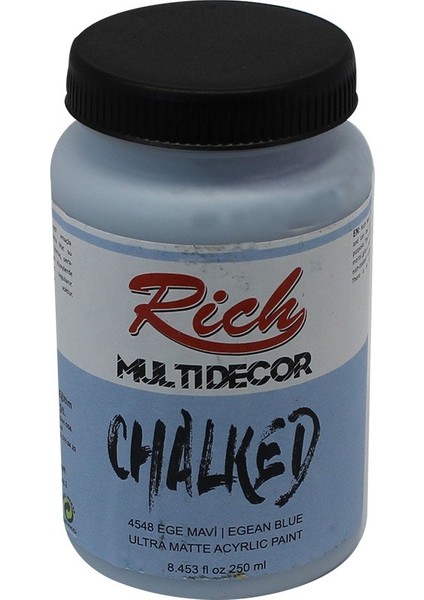 Multi Decor Chalked Akrilik Boya 250 cc Ege Mavi 4548