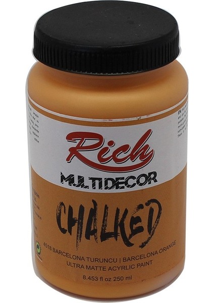 Multi Decor Chalked Akrilik Boya 250 cc Barcelona Turuncu 4518