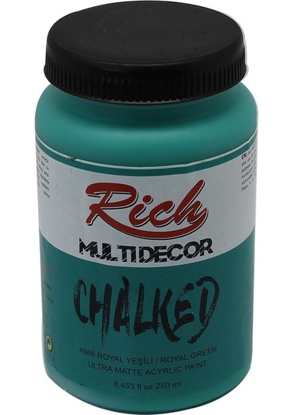 Multi Decor Chalked Akrilik Boya 250 cc Royal Yeşili 4566