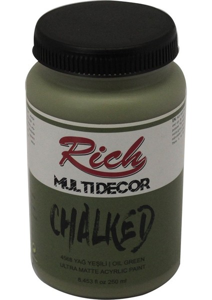 Multi Decor Chalked Akrilik Boya 250 cc Yağ Yeşili 4568
