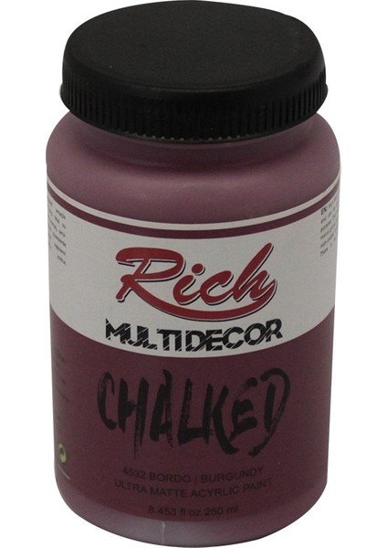 Multi Decor Chalked Akrilik Boya 250 cc Bordo 4532