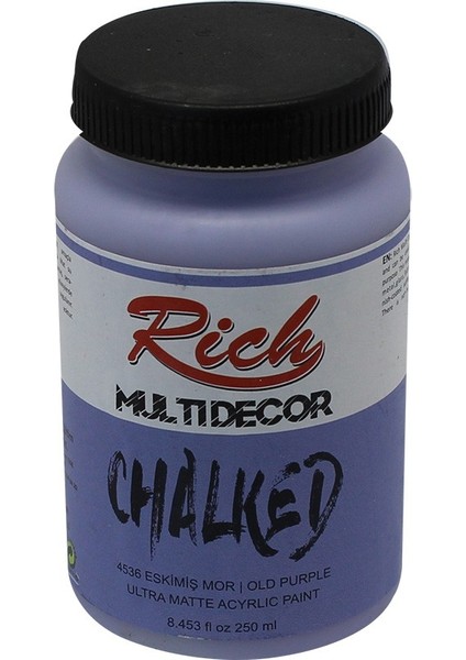 Multi Decor Chalked Akrilik Boya 250 cc Eskimiş Mor 4536
