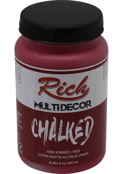 Multi Decor Chalked Akrilik Boya 250 cc Kırmızı 4590