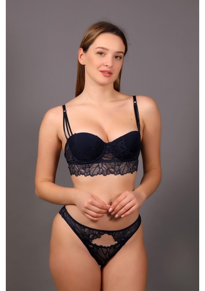 New Bra 4166 Dantelli Bralet Sütyen Takım