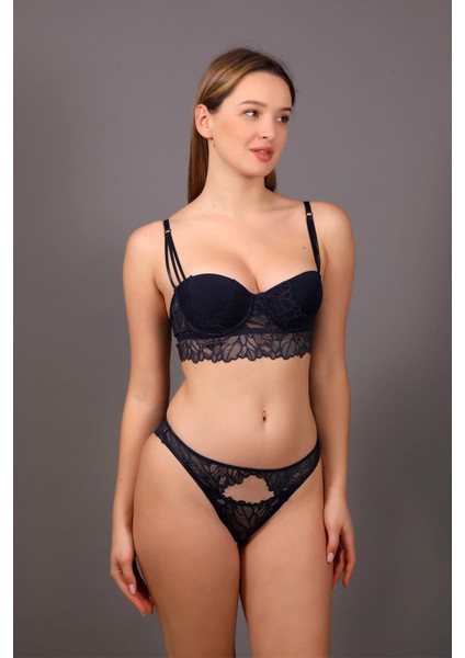 New Bra 4166 Dantelli Bralet Sütyen Takım