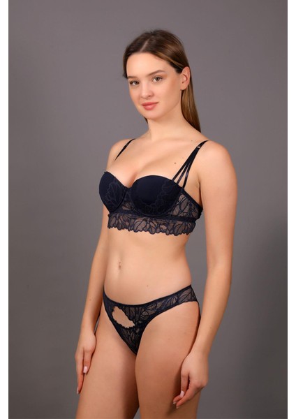 New Bra 4166 Dantelli Bralet Sütyen Takım