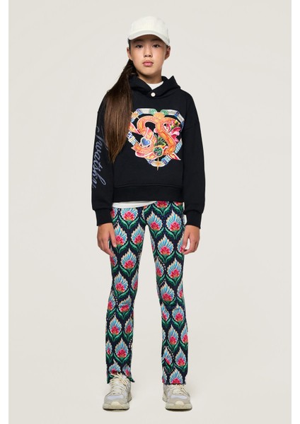 Bg Store Kız Çocuk Siyah Sweatshirt