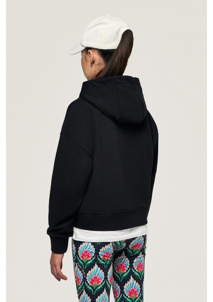 Bg Store Kız Çocuk Siyah Sweatshirt