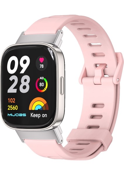 Redmi Watch 3 Için Mijobs Düz Delikli Nefes Alabilen Kayış (Yurt Dışından)