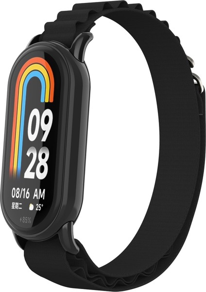 Xiaomi Mi Band 8 Için Metal Fiş Döngü Naylon Kayış (Yurt Dışından)