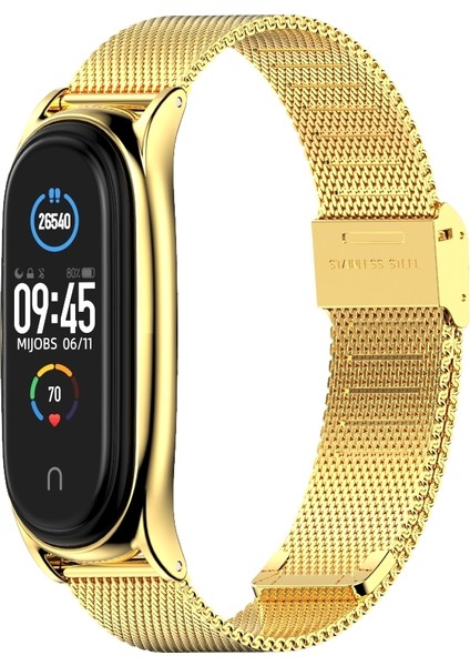Xiaomi Mi Band Için 6/5/4/3 Paslanmaz Çelik Kordonlu Saat (Yurt Dışından)
