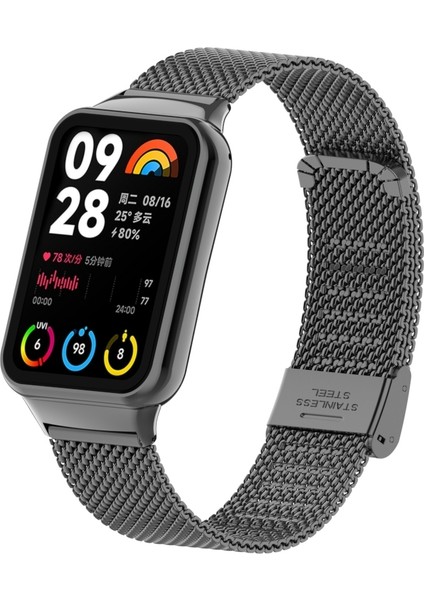Xiaomi Mi Band 8 Pro Için Ste Mesh Toka Metal Kayış (Yurt Dışından)