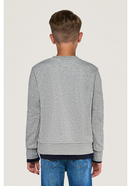 Bg Store Erkek Çocuk Gri Melanj Sweatshirt fırsatları